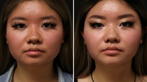 Patient had Belkyra to her cheeks to achieve a slimmer face shape.